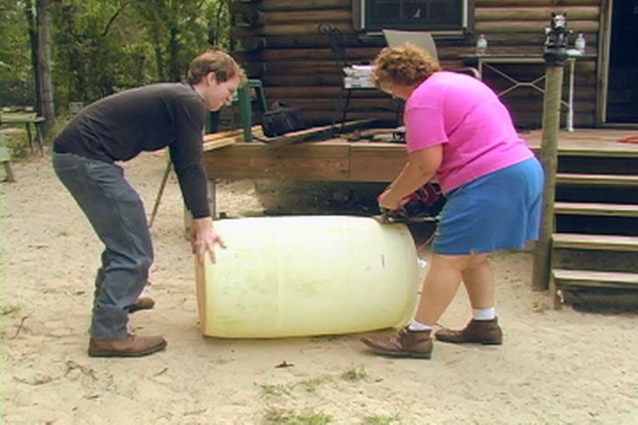 Make a Raised Garden from a Rain Barrel