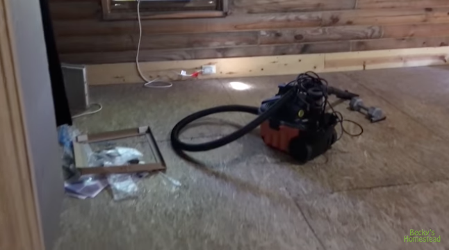 Log Cabin Tour & Tile Floor Progress